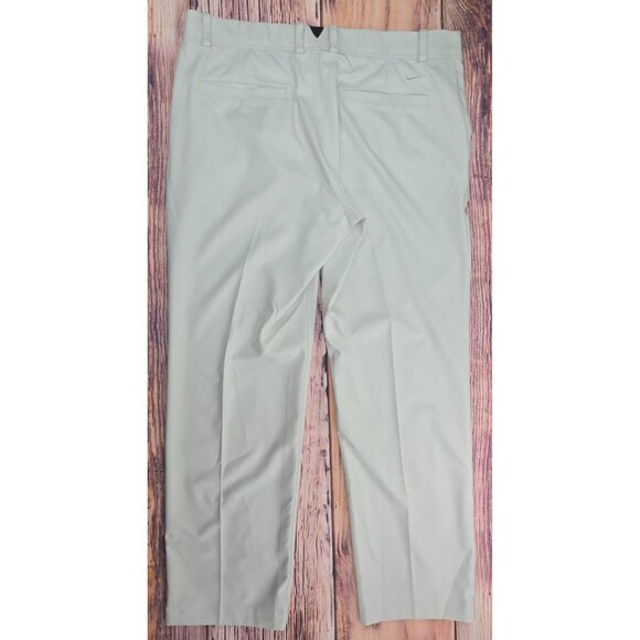 Nike Dri-Fit Mens Standard Fit Beige Golf Pants 36x30 - Picture 2 of 9